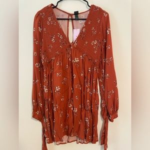 Rust floral sundress - Wild Fable (Target) - M
